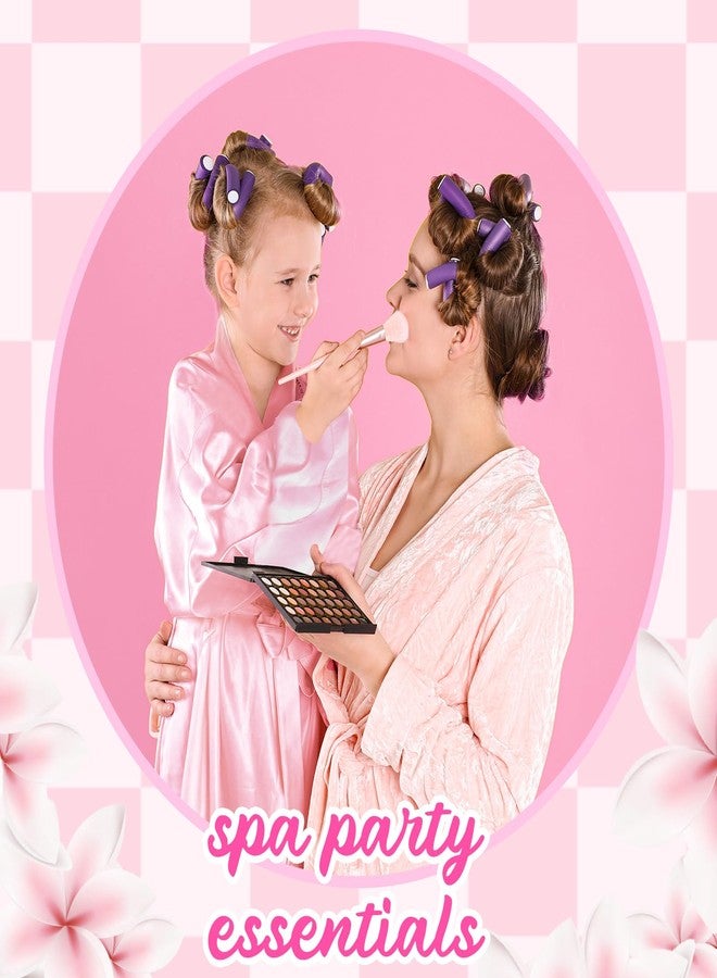 Hoemwarm 122 Pcs Pink Girls Spa Party Kit, 10-Pack Slumber Party Favors with Satin Robes, Tote Bags, and Nail Salon Accessories for Kids Spa Birthday, Halloween, Home Party Supplies - Image 5